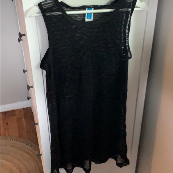 {NWT} Black Mesh Swim Cover Dress - Picture 1 of 6